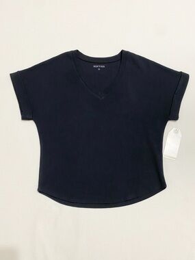 Softies Puredream V-neck Lounge Top Black